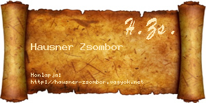 Hausner Zsombor névjegykártya